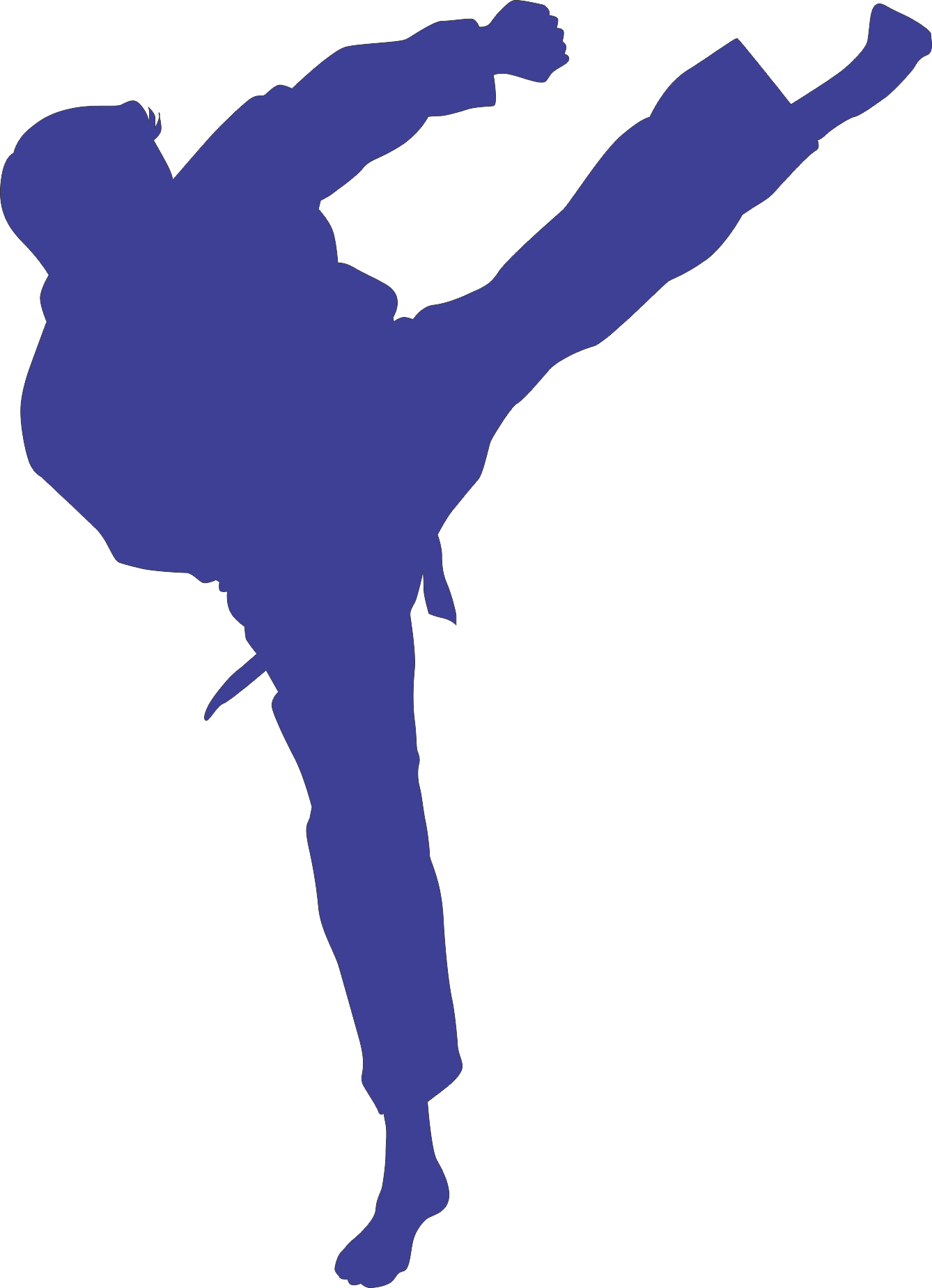 Martial Arts Taekwondo Silhouette Clean Stencil Svg Vector Free Vectors